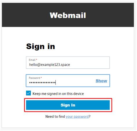 reg365 webmail